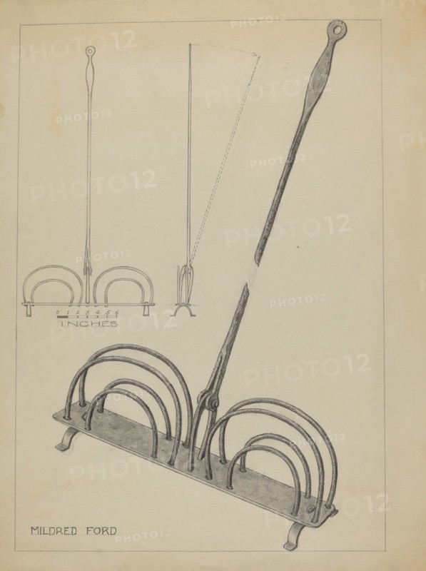 Toast Rack, c. 1936. Creator: Mildred Ford.