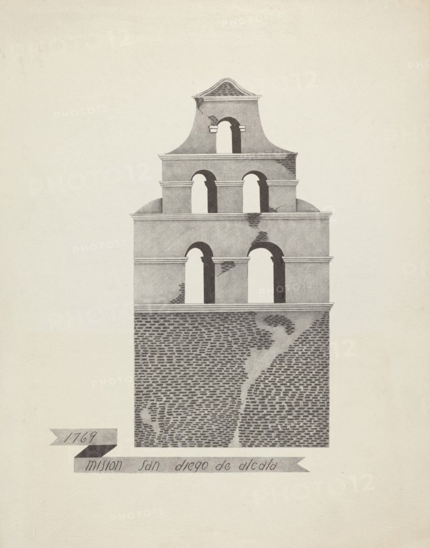 Mision San Diego de Alcala, 1935/1942. Creator: James Jones.