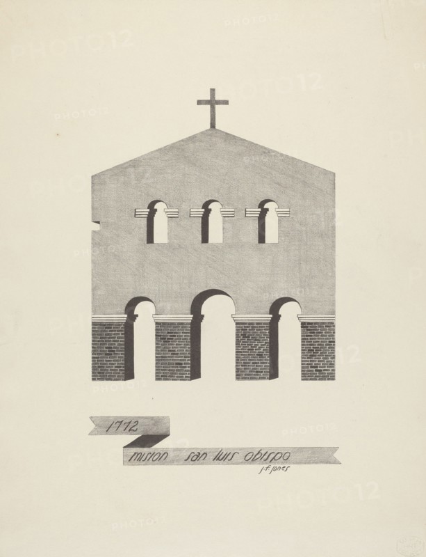 Mision San Luis Obispo, 1935/1942. Creator: James Jones.