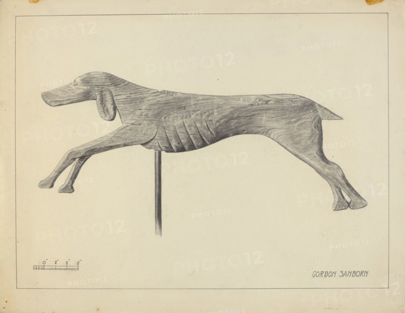 Running Dog Weather Vane, c. 1936. Creator: Gordon Sanborn.