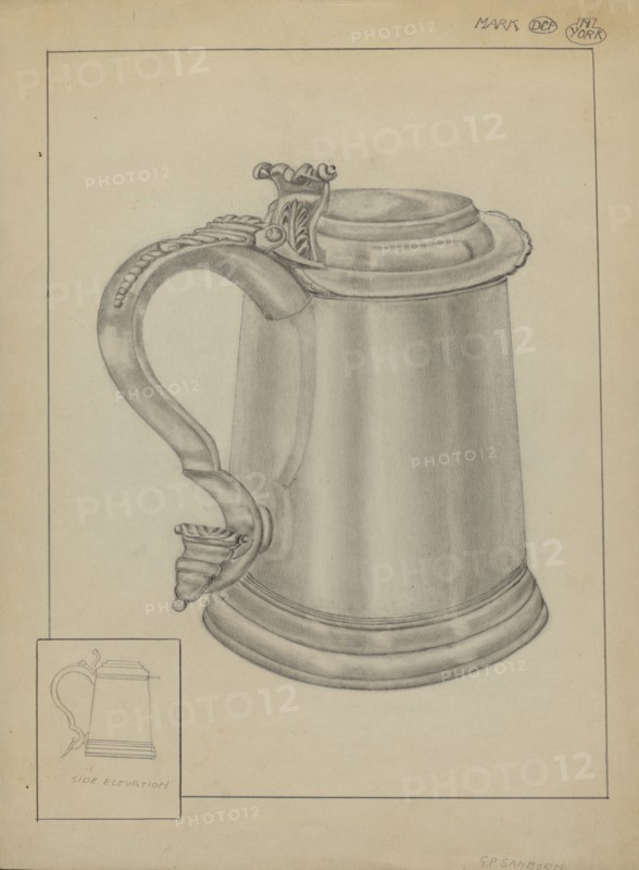 Silver Tankard, c. 1936. Creator: Gordon Sanborn.