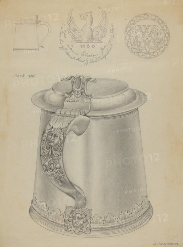 Silver Tankard, c. 1936. Creator: Gordon Sanborn.
