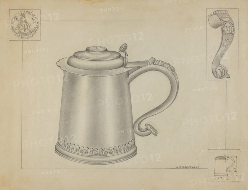 Silver Tankard, c. 1936. Creator: Gordon Sanborn.