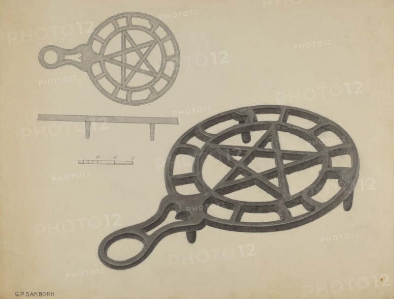 Pa. German Flat-iron Holder, c. 1938. Creator: Gordon Sanborn.