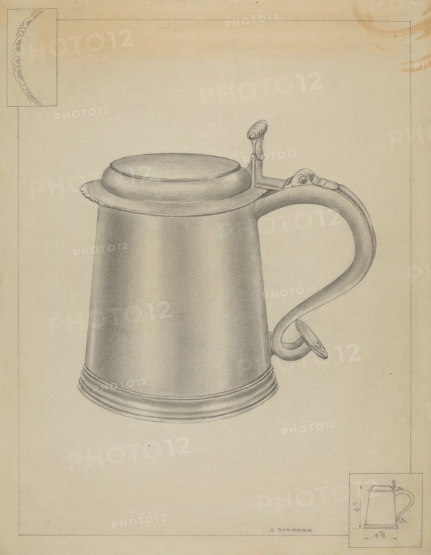 Silver Tankard, c. 1936. Creator: Gordon Sanborn.