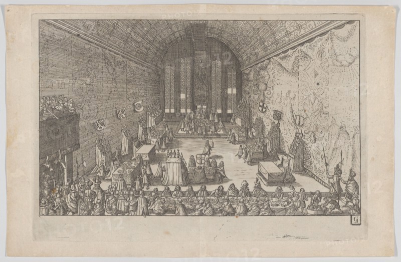 Plate G: Election and Coronation of Emperor Maximilian II, 1612., 1612. Creator: Anon.