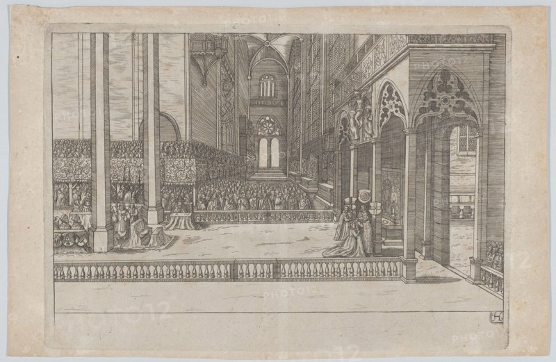 Plate H: Election and Coronation of Emperor Maximilian II, 1612., 1612. Creator: Anon.