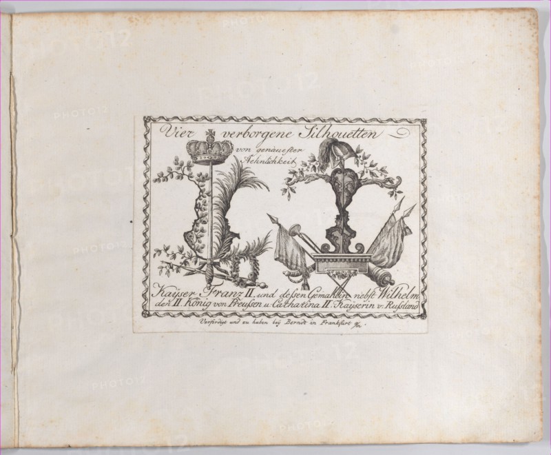 Landscape containing four silhouettes, 1793-1800.,  Creator: Anon.