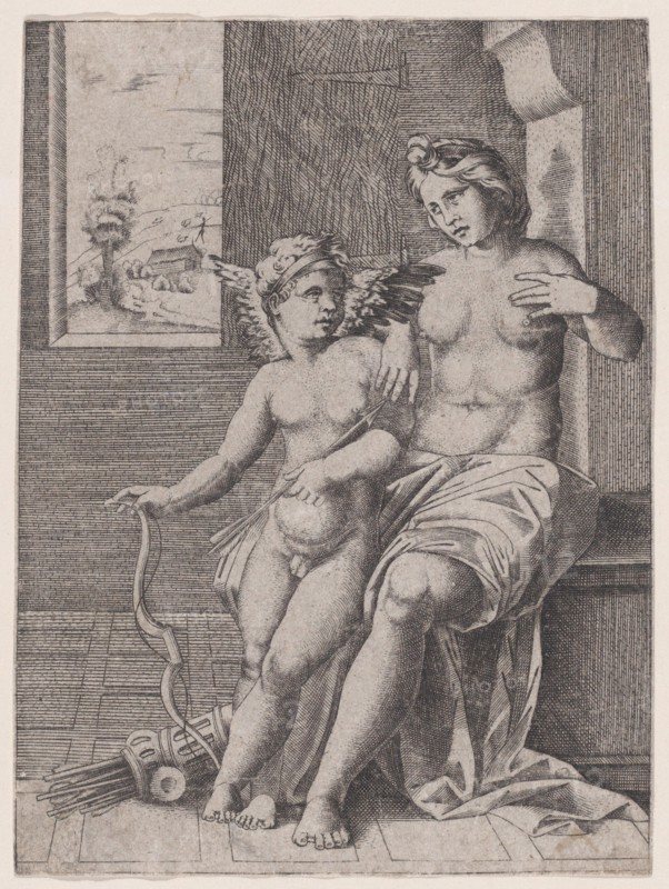Venus and Eros, ca. 1514-36., ca. 1514-36. Creator: Anon.