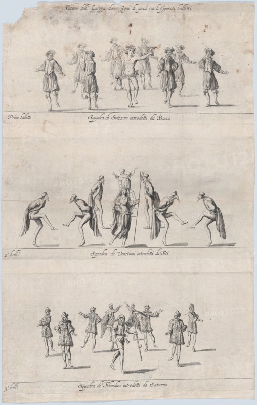 Nations of Europe ballets, 17th century., 17th century. Creator: Anon.