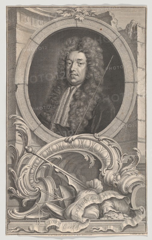 Sidney, Earl of Godolphin, Lord High Treasurer, ca. 1740. Creator: Jacobus Houbraken.