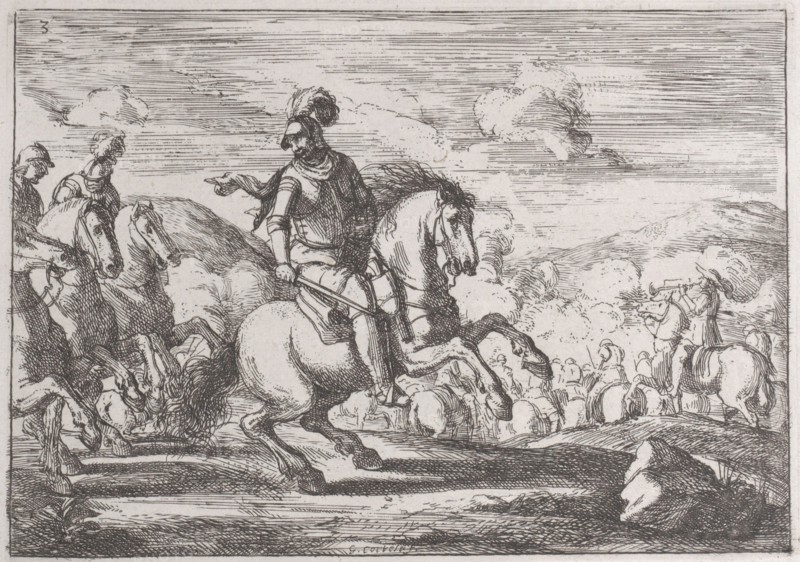 Plate 3: the charge is ordered, 1635-60. Creator: Jacques Courtois.