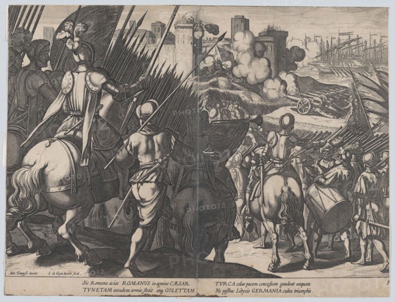 Plate 4: The victory of Goleta, near Tunis, from the Triumphs of Charles V, 1614. Creator: Jacob III de Gheyn.