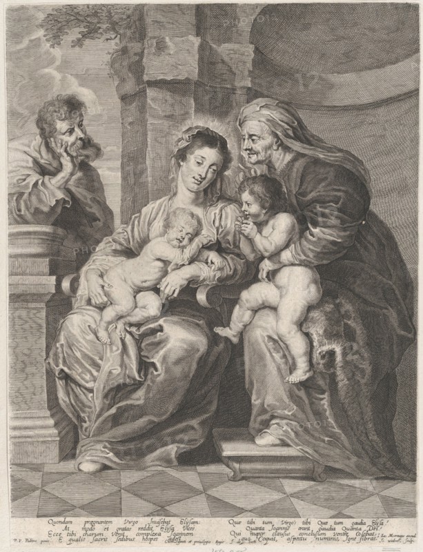 The Holy Family with Saint Elizabeth and the infant Saint John the Baptist, ca. 1640-53. Creators: Jan Witdoeck, Peter Paul Rubens.