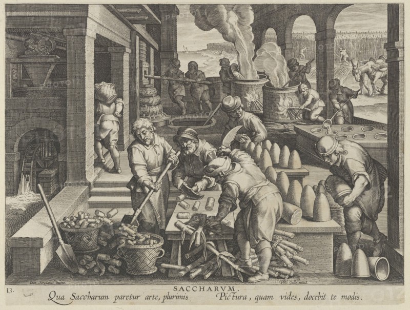 New Inventions of Modern Times [Nova Reperta], The Invention of Sugar Refinery, plate ..., ca. 1600. Creator: Jan Collaert I.