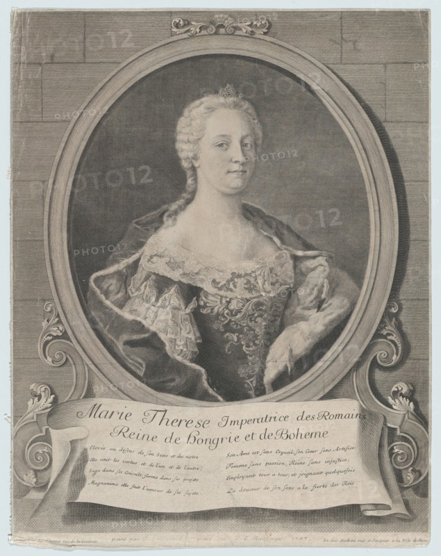 Portrait of Marie-Thérèse, 1747. Creator: Johann Christoph Reinsperger.
