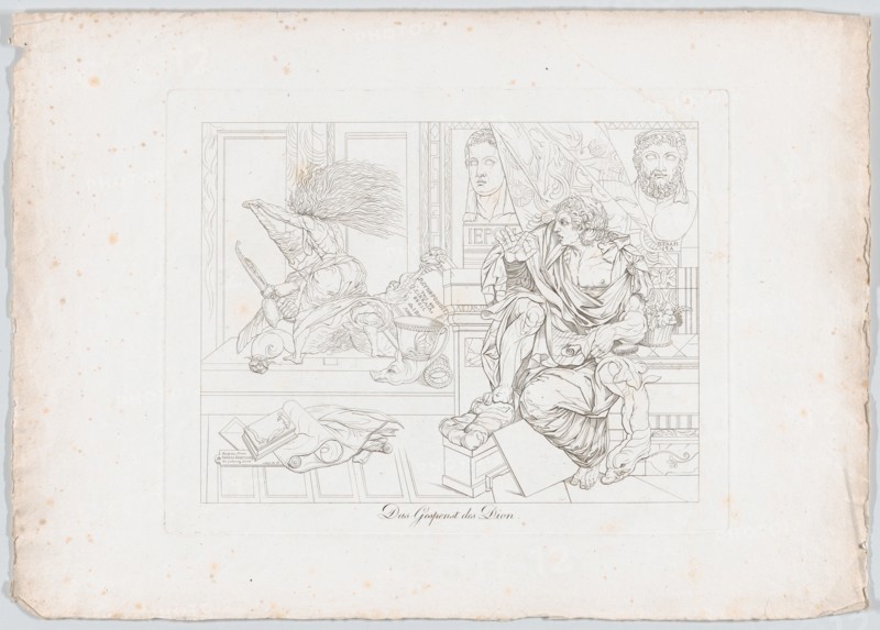 Das Gespenst des Dion (The Apparition Appears to Dion Wielding a Broom, Plutarch, Dion, 55..., 1806. Creator: Johann Heinrich Lips.