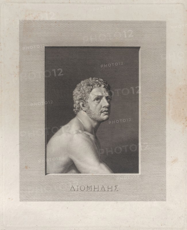 Diomedes, bust and shoulders, 1790-1800. Creator: Johann Heinrich Wilhelm Tischbein.
