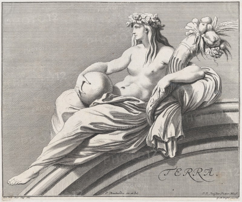 Earth, 1735. Creator: Johann Justin Preissler.