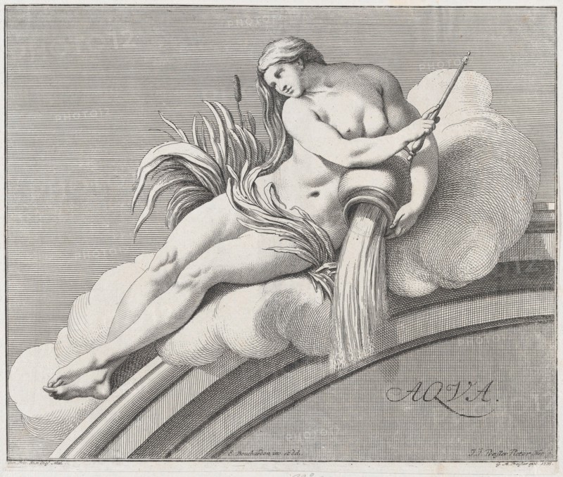 Water, 1735. Creator: Johann Justin Preissler.