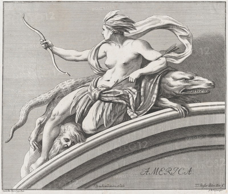 America, 1732. Creator: Johann Justin Preissler.