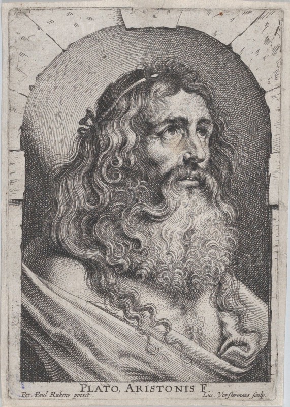 The bust of Plato, in a niche, ca. 1620 Creator: Lucas Vorsterman.