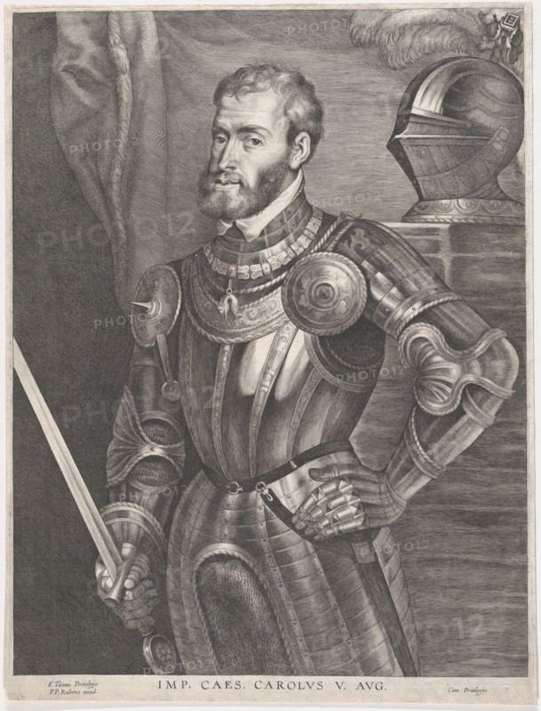 Portrait of Emperor Charles V, ca. 1620-30 Creator: Lucas Vorsterman.