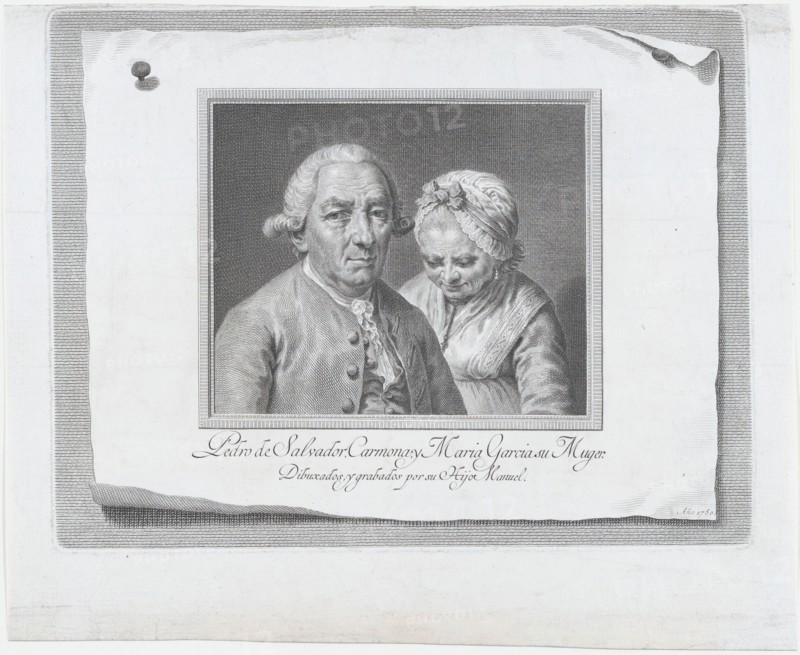 Portrait of Pedro de Salvador Carmona and his wife María García, 1780. Creator: Manuel Salvador Carmona.
