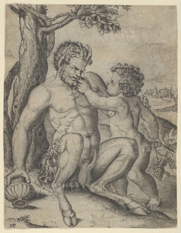 Satyr and Child, ca. 1515-16. Creator: Marcantonio Raimondi.