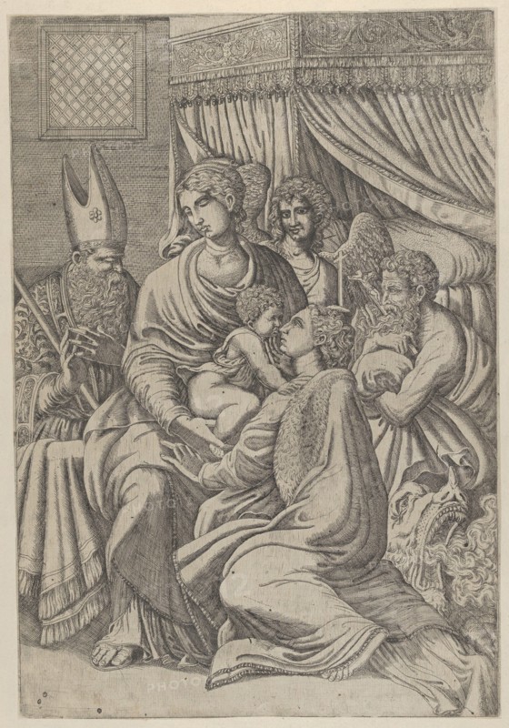 Madonna of Saint Margaret, ca. 1543. Creator: Master IQV.