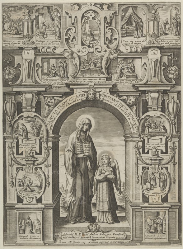 Sancta Francisca de Pontainis Dicta Romana, 1608. Creator: Matthaeus Greuter.