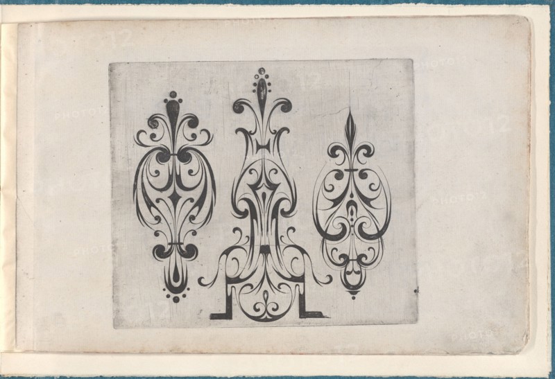 Plate from the Print Series 'Grateske voer golt smeden Schrijnwerkers Ende andere..., ca. 1610-1630. Creator: Meinert Gelijs.