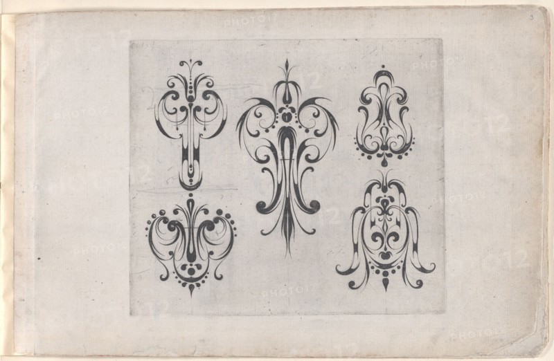 Plate from the Print Series 'Grateske voer golt smeden Schrijnwerkers Ende andere..., ca. 1610-1630. Creator: Meinert Gelijs.