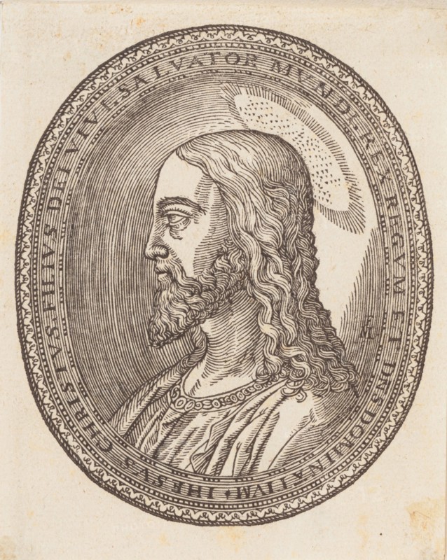 Christ, left profile, 16th century. Creator: Melchior Lorck.