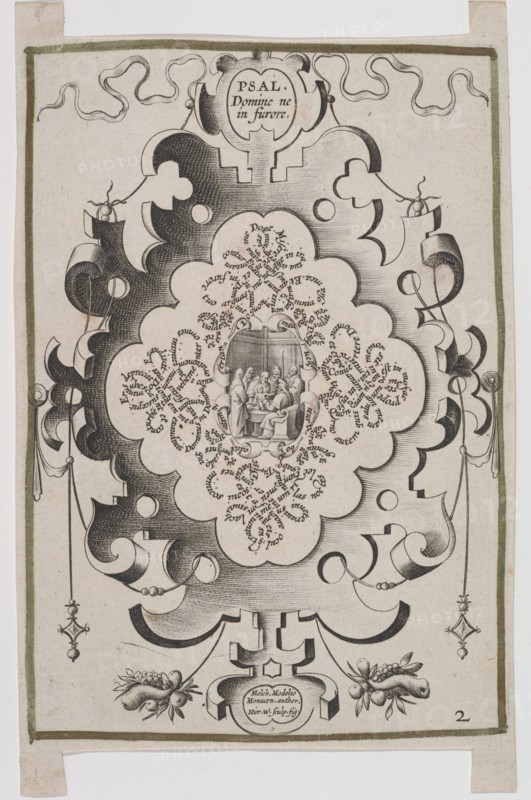 Septem Psalmi Davidici (Seven Psalms of David). Titlepage, 1608. Creator: Melchior Model.