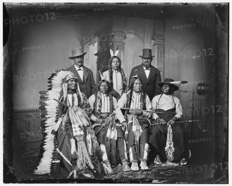 Group of Sioux Indians "Spotted Tail" (photo c. 1875). Creator: Unknown.