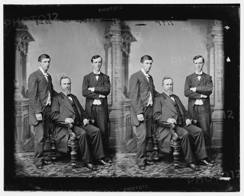 President Rutherford B. Hayes and two sons, between 1865 and 1880. Creator: Unknown.