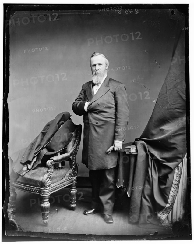 President Rutherford B. Hayes, (full length), between 1865 and 1880. Creator: Unknown.