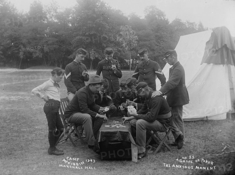 A game of poker - the anxious moment, 1893. Creator: Unknown.
