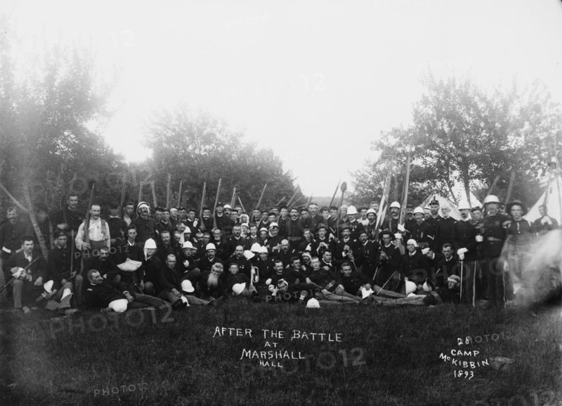 After the battle at Marshall Hall, [Maryland?], 1893. Creator: Unknown.