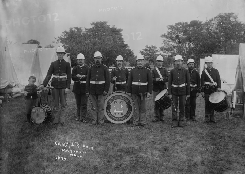 Kit Carson's band, Camp McKibbin, [Maryland?], 1893. Creator: Unknown.