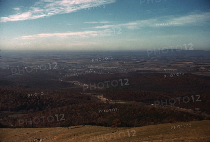 Valley along the Skyline Drive in Virginia, ca. 1940. Creator: Jack Delano.