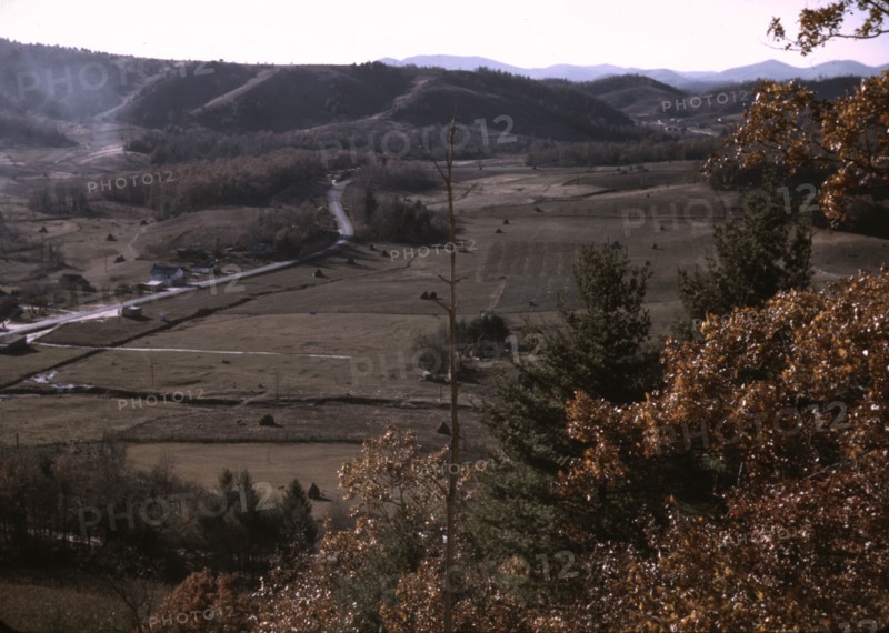 A mountain farm along the Skyline Drive in Virginia, ca. 1940. Creator: Jack Delano.