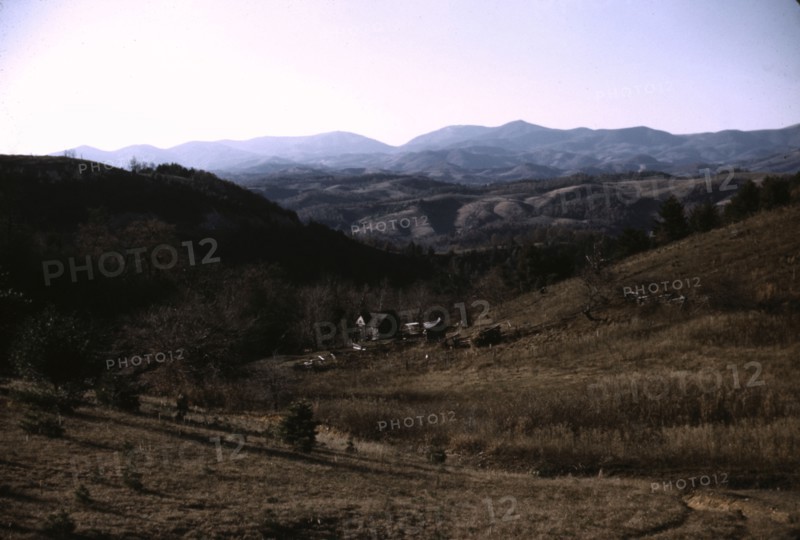 A mountain farm along the Skyline Drive in Virginia, ca. 1940. Creator: Jack Delano.