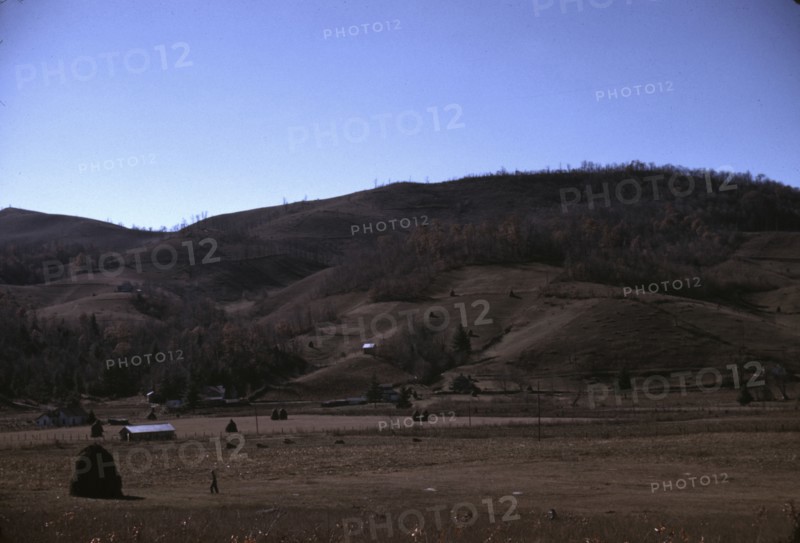Mountain farm along the Skyline Drive, Virginia, ca. 1940. Creator: Jack Delano.