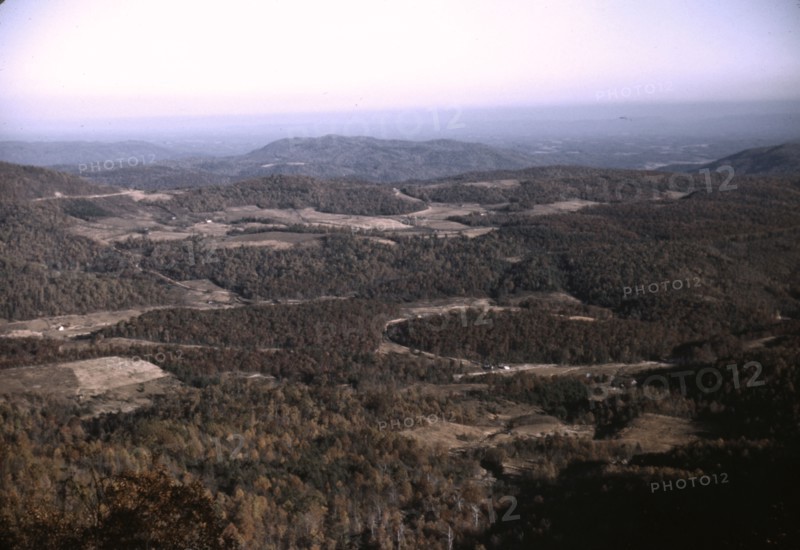View in the mountains along the Skyline Drive, Va., ca. 1940. Creator: Jack Delano.