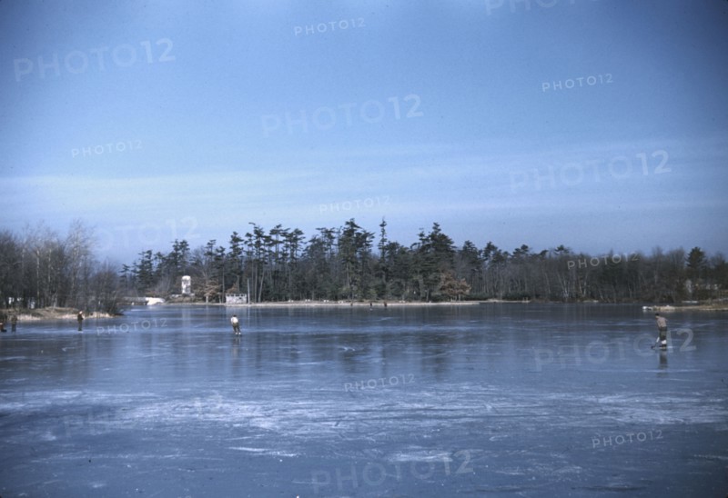 Skating, vicinity of Brockton, Mass., 1940. Creator: Jack Delano.