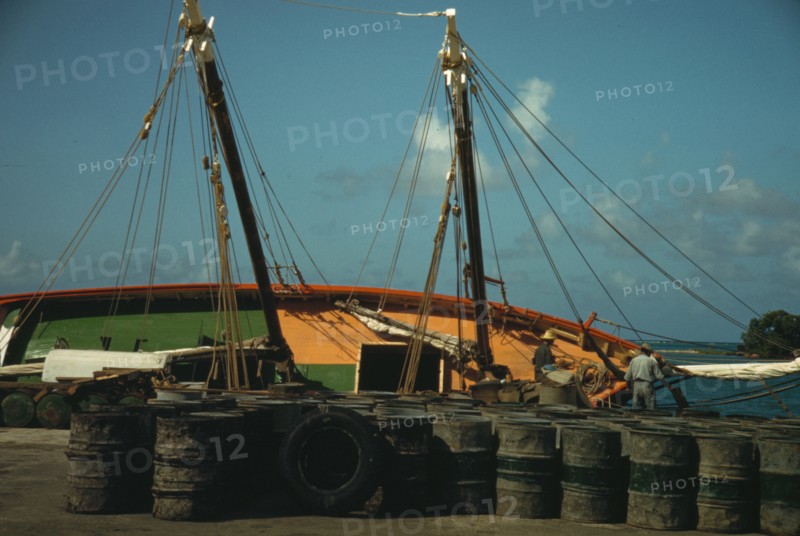 Along the waterfront, Christiansted, Saint Croix, Virgin Islands, 1941. Creator: Jack Delano.