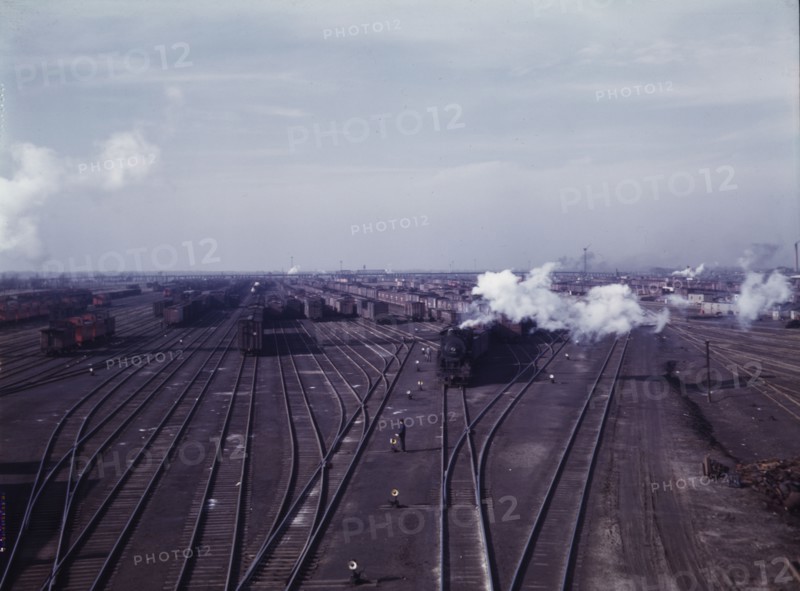A general view of a classification yard at C & NW RR's Proviso(?) yard, Chicago, Ill., 1942. Creator: Jack Delano.