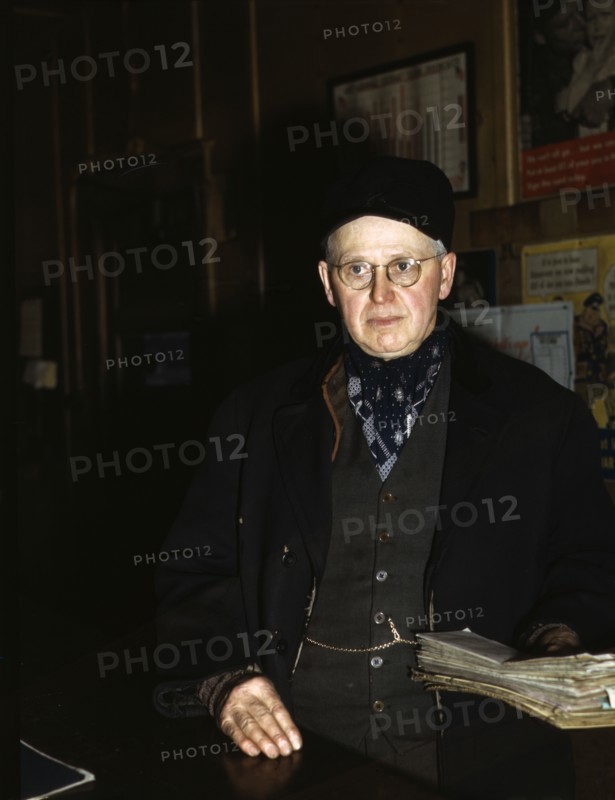 John L. Walter, conductor at Proviso yard of the C&NWRR, Chicago, Ill., 1942. Creator: Jack Delano.